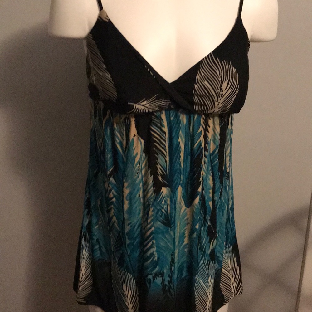 Black and Teal Camisole
